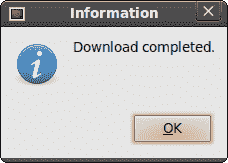 Information message dialog