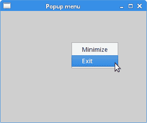 Popup menu