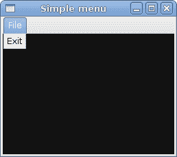 Simple menu