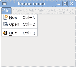 Image menu