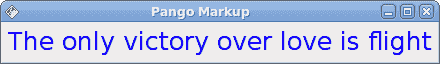 Pango markup