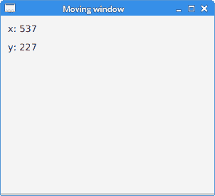 Moving a window