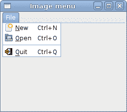 Image menu