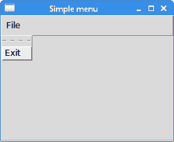 Simple menu