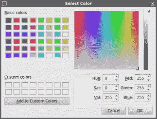 Color dialog